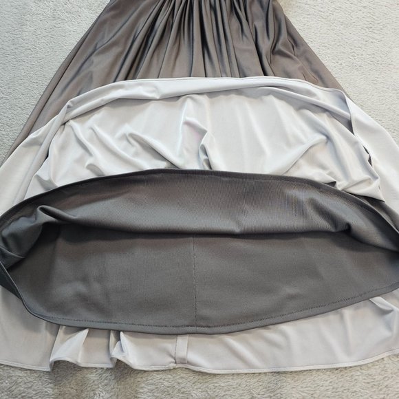 Cache Gray Ombre Womens Sz 2 Jeweled Beaded Strap Flowy Lined Midi Dress‎ - Picture 9 of 11